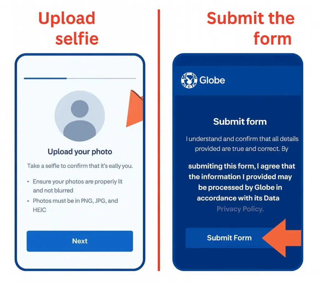 Upload selfie for TM Registration