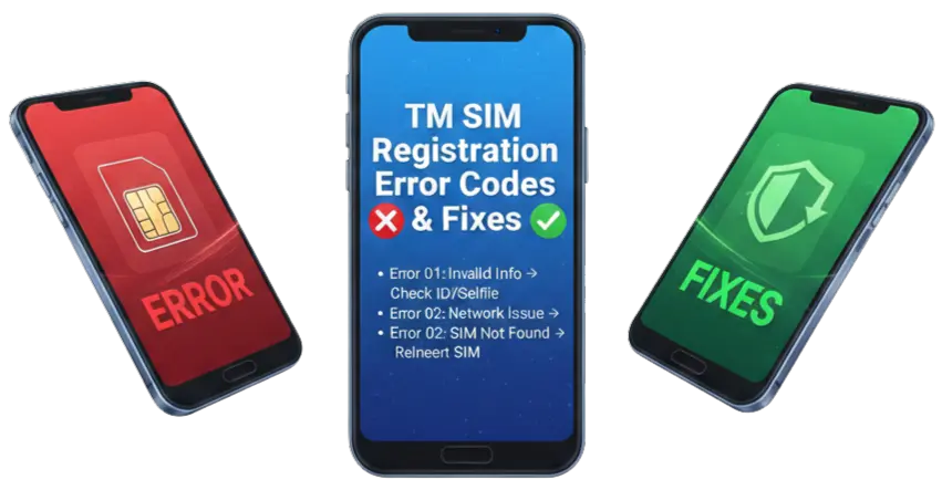TM SIM Registration Error Codes and Fixes