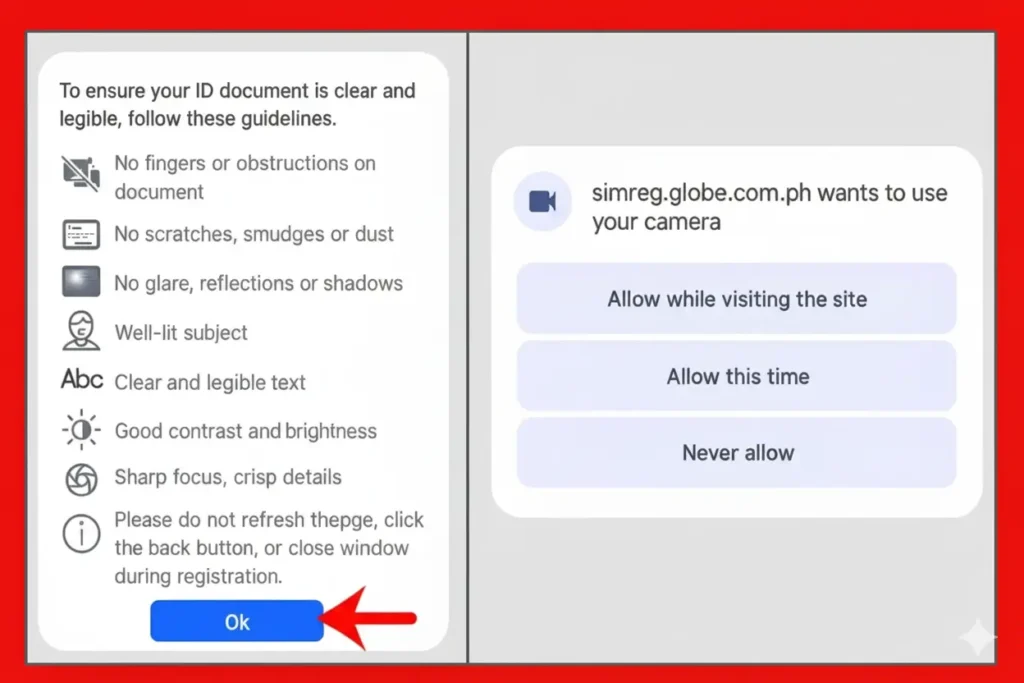 TM Sim Registration Number Online camera access