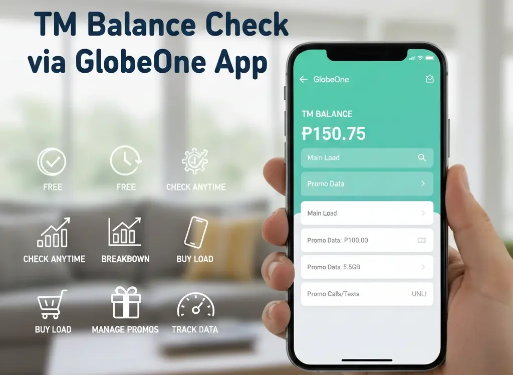 TM Balance Check via GlobeOne App