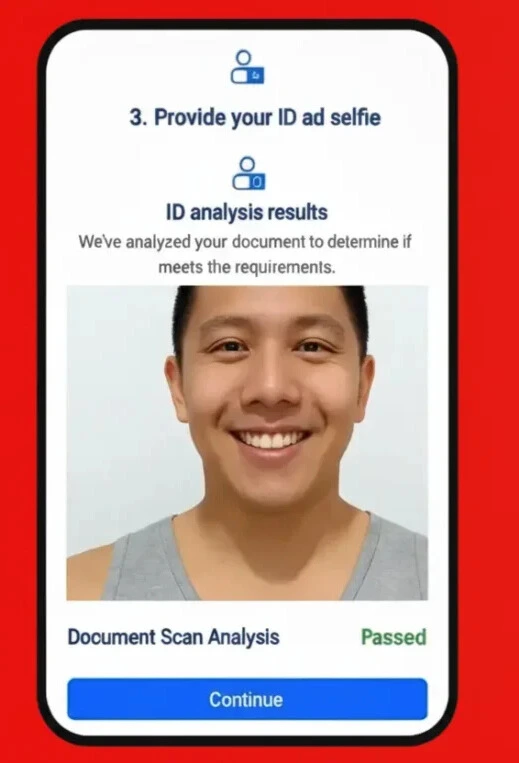 Take a Selfie for TM Sim Registration